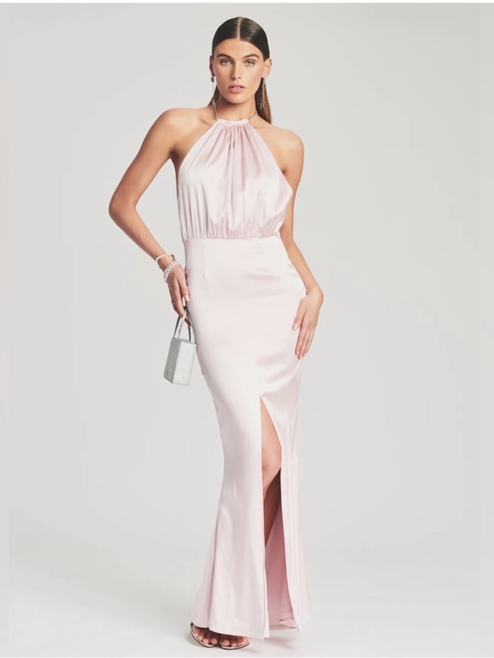 Retrofete Emilia Pastel Pink Silk Dress size large NWT